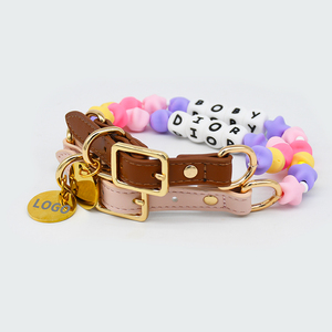 Surtido hecho a mano suave Pvc silicona Diy cuentas <span class=keywords><strong>Collar</strong></span> de perro con cuentas moda mascota perla anillos encanto <span class=keywords><strong>collar</strong></span> accesorios al por mayor - Product Image 4