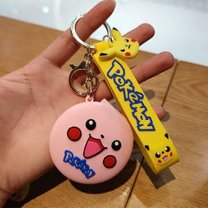 Espejo de Llavero Portátil con Diseño de Dibujos Animados, Espejo de Maquillaje Plegable de Silicona para Viajes/Conciertos, Accesorio para Fanáticos del Anime/K-Pop - Product Image 5