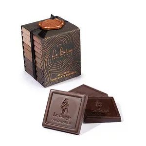 Custom Empty Cream Luxury Edible Chocolate Bar Packaging Wrapper Cookies Boxes Packaging Chocolate Bar Box