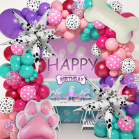 Patte de chien Starburst Ballon Paw Explosion Star Mylar Ballon Lets Pawty Dog Birthday Party Decoration