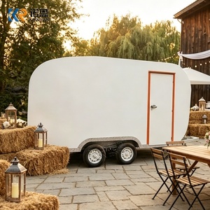 Remolque <span class=keywords><strong>de</strong></span> Comida Estilo Caravana Vintage, Camión <span class=keywords><strong>de</strong></span> Comida Móvil Retro para Helados, Café, Crepas, Catering, Bodas, Festivales, Eventos, Alquiler - Product Image 4