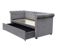Muebles para el hogar, diseño moderno, sofá cama de 3 plazas, tejido de terciopelo, cama de día de estilo más grande