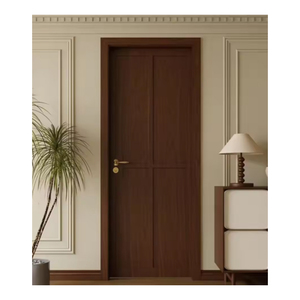 <span class=keywords><strong>Porte</strong></span> intérieure en bois de luxe de style européen <span class=keywords><strong>Porte</strong></span> en bois massif laqué cuit au four en bois massif pour maisons - Product Image 3