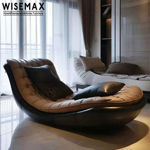Muebles WISEMAX, Muebles Modernos para el Hogar, Sillón <span class=keywords><strong>Chaise</strong></span> <span class=keywords><strong>Longue</strong></span> de Cuero, Sofás de Cuero, Sillón de Descanso, <span class=keywords><strong>Cama</strong></span> para Sala de Estar - Product Image 3