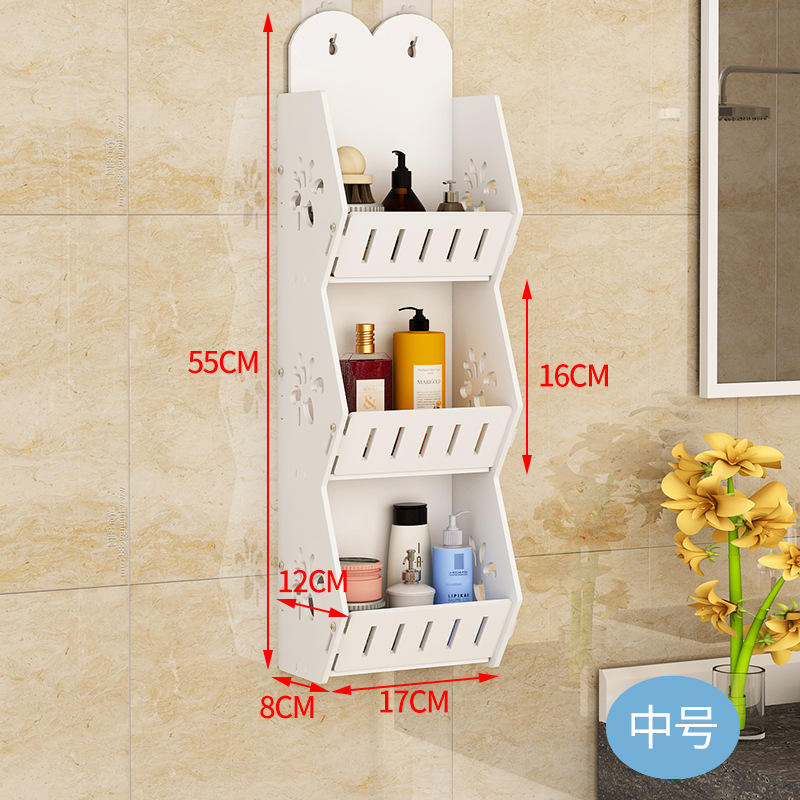 Support mural blanc à 3 niveaux, format moyen.