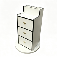 Meuble de rangement pour salon de coiffure, chariot à outils pour coiffeur, armoire de rangement pour salon avec 3 tiroirs