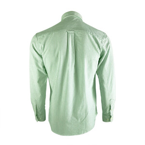 Nouveau design hommes manches longues vertical vert menthe blanc chemise décontractée rayée - Product Image 2