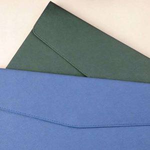 Custom Initials PU Leather <b>File</b> Folder Simple Travel Document <b>Organizer</b> Personalized A4 Document Holder Durable Document Case - Product Image 2