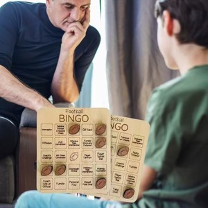 Tablero de Juego de <span class=keywords><strong>Bingo</strong></span> de Fútbol Personalizado, Tablero de Juego de Fútbol de Madera para Fiestas, Regalo, Juego de <span class=keywords><strong>Bingo</strong></span> de Fútbol - Product Image 3