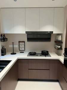 Modern Minimalist Style Designs Small Complete Custom Home Furniture Melamine Unit <b>Cabinets</b> Kitchen With Sink - Product Image 2