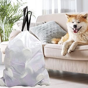 Sacs à ordures multicolores à cordon de serrage avec plastique PE très résistant et poignée à cordon de serrage pour usage domestique - Product Image 1