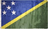 Drapeau national des îles Salomon en polyester 100 %, 3x5 pieds, pour décorations extérieures, vente en gros, nouveauté