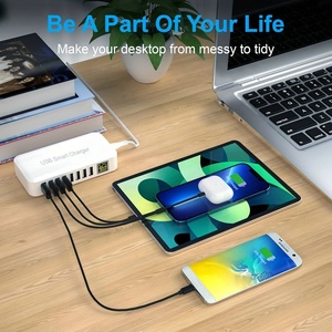 Venta al por mayor OEM personalizado 40W <span class=keywords><strong>Multi</strong></span> USB cargador 8 puertos adaptador de cargador de teléfono móvil LVD pantalla Muti función Usb cargador de teléfono - Product Image 5