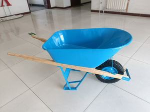 รถเข็นล้อเหล็กสำหรับงานหนักรถเข็นด้ามจับทำจากไม้ทรงสี่เหลี่ยมสำหรับงานก่อสร้างสวนเกษตรรถเข็นล้อเดียวสำหรับงานหนัก - Product Image 4