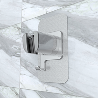 Support de Douche Mural Carré en Laiton Chromé DIECHENG, Moderne et Écologique, pour Hôtels, Fixation Sans Perçage, Garantie 5 Ans
