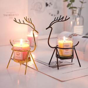 Deer Shaped Iron Candle Holder Scented Candle Home Decoration Christmas Gift Heat Resistant - Product Image 1