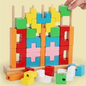 Lernspielzeug für Montessori-Kindergarten Russische Blöcke Spielzeug mit Karten 3D Russland Puzzle Block - Product Image 3