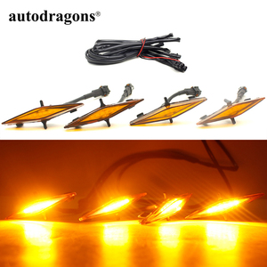 Autodragons 4x Feux de calandre avant à LED ambre avec lentille fumée et 6 LED pour 4Runner TRD Pro 2014-2019 - Product Image 2