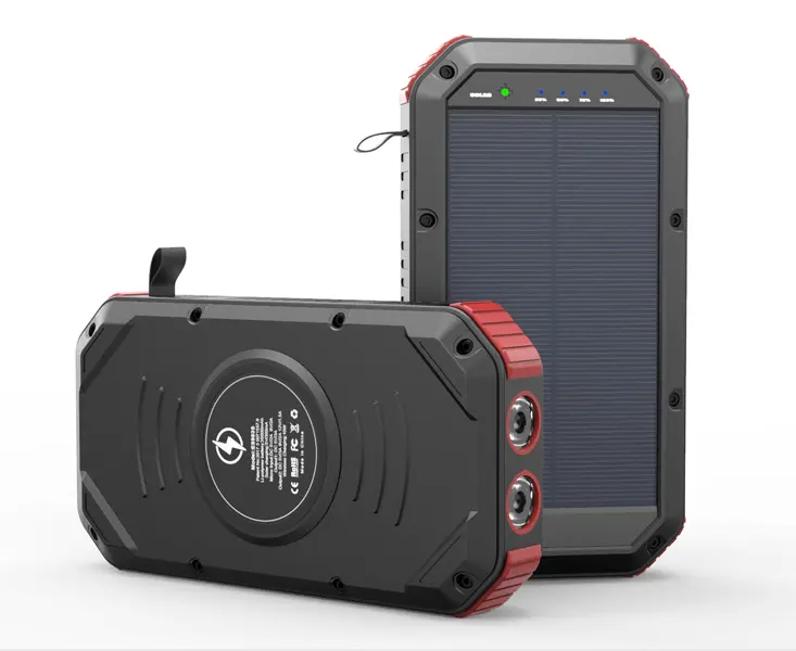 30000Mah קיבולת גבוהה QC3.0 פ"ד סוג C מהיר 4 USB אלחוטי מטען נייד נייד סולארי כוח בנק עבור קמפינג
