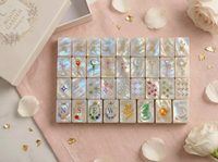 Offre Spéciale – Mahjong de Luxe en Acrylique Blanc Nacré, Portable et Moderne, pour Table de Jeu, Fêtes Familiales en Intérieur, Cadeau, Style Américain