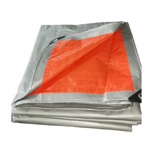 Bâche en PE renforcée bleue et orange avec œillets, bâche de camion, bâche polyvalente, bâche de protection à vendre - Product Image 5