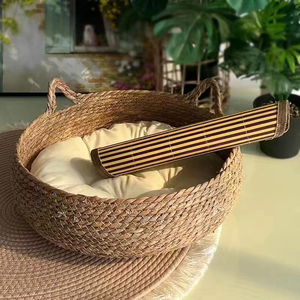 Casa para Mascotas Tejida a Mano con Paja Natural, Cama Cálida para Gatos en Invierno, Rascador para Gatos, Nido para Perros con Cojín Suave - Product Image 5