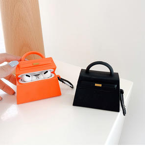 Gran oferta, diseño de bolso 3D a la moda, funda para auriculares inalámbricos con Clip para Airpods Pro, funda de silicona de lujo para mujer para Airpods 1/2 - Product Image 1