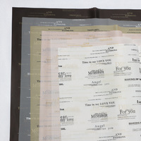 Papier d'emballage pour fleurs de style journalier avec texte anglais, estampage à chaud, imperméable, élégant, pour fleuristes, vente en gros