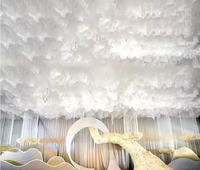 Installation artistique éolienne : Rideau transparent arc-en-ciel en tissu suspendu, décoration pour événements extérieurs, toile de fond pour mariages et fêtes, style ROMANTIQUE pour plafond