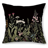 Housse de coussin carrée en polyester imprimé, douce, pour la maison, la chambre, le canapé, motif floral bohème