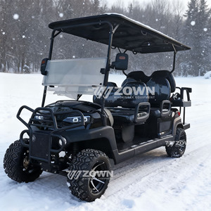 Electric Golf Cart 5-6 Seats Black Roof Cargo <b>Box</b> For Villa Maintenance Use - Product Image 5