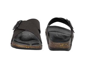 Sandalias Negras de Hombre con Tiras Cruzadas y Hebilla, Cómodas, Abiertas, Casuales, para Verano - Product Image 2