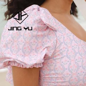 Traje de Baño de Alta Calidad con Estampado Playero, de Un Solo Hombro, para Niñas, Bikini Personalizado de Poliéster Reciclado - Product Image 5