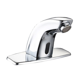 อ่างล้างหน้าแบบเซ็นเซอร์อัตโนมัติอัจฉริยะแบบไม่ต้องสัมผัสก๊อกน้ำอ่างล้างหน้าก๊อกน้ำทองเหลืองตัวหลักโครเมียม - Product Image 1