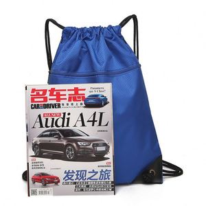 Sac à dos de sport personnalisé, couleur unie, léger, en nylon, tendance, avec cordon de serrage - Product Image 3