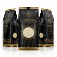 Sachet d'emballage alimentaire personnalisé en tissu tissé PP imprimé, à fond plat, avec fenêtre transparente et sérigraphie, pour café, farine, riz