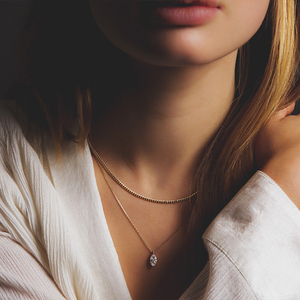 Collier en diamant de laboratoire de forme marquise personnalisée multi-formes F VS1, vente chaude, bijoux de mariée - Product Image 2