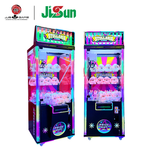 آلة ألعاب الرافعة الصغيرة من المعدن الأسود والبلاستيك مع أجهزة ثابتة لمدن الملاهي - Product Image 2