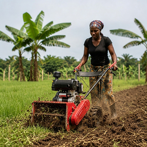 Power Weeder Agriculture <b>Machine</b> Gasoline Powered <b>Walk</b> Behind Tiller Garden Cultivator - Product Image 1