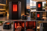 Tenda Sauna Kering Portabel dengan Pemanas Listrik 1500W, Sauna Rumah untuk 1 Orang untuk Kesehatan & Relaksasi di Dalam Ruangan