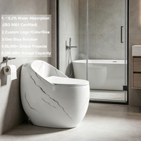 Offre Spéciale : WC monobloc en céramique, forme œuf, avec siphon en marbre, pour salle de bain, à poser au sol
