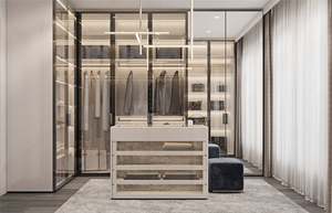 Armoire à portes coulissantes en verre classique personnalisée, facile à assembler, dernière collection de meubles en contreplaqué, armoire à double porte, vente - Product Image 2