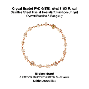 กำไลข้อมือคริสตัล ชุบทอง PVD สแตนเลสสตีล 316L ทนทาน เป็นมิตรต่อสิ่งแวดล้อม เครื่องประดับแฟชั่น - Product Image 2