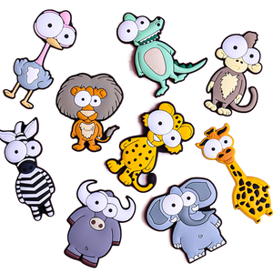 Aimants de réfrigérateur en caoutchouc 3D personnalisés, forme moyenne, motif animal de dessin animé mignon, vente en gros - Product Image 1