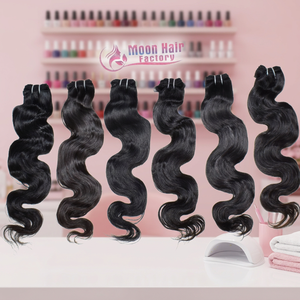 มัดผมอินเดียแบบลอนคลื่นเนื้อนุ่มสลวยติดทนนานกลุ่มเต็มหนาเนียน - Product Image 1