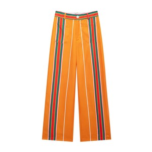 Women's Clothing Autumn Winter New <strong>Positioning</strong> Printing Stripes Straight-Leg <strong>Pants</strong> - Product Image 2