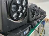 Projecteur de scène à tête mobile ZY haute puissance 7x60W RGBW LED avec zoom, contrôle DMX512, zoom 6-50, pour DJ et discothèque, Ra>95, IP20, 50 000 heures