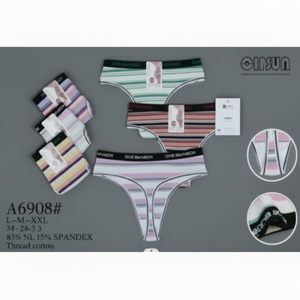 Colale perizoma a vita media da donna a vita bassa mutandine di tutti i giorni in Nylon Spandex stampato solido più taglie con Logo di alta qualità in vita - Product Image 1