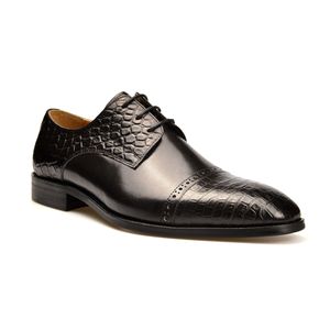 Business Formal Casual Men's Genuine Leather Oxford <b>Shoes</b> Luxurious Custom-Made Square Toe Design Anti-Slippery Massage Features - Product Image 1