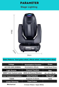 Nueva Iluminación 3 en 1, Luz Móvil LED de 380W-480W para Escenarios, con Control para Bodas, Fiestas y Clubs, LED BSWF 4 en 1, CTO CMY Framing - Product Image 3